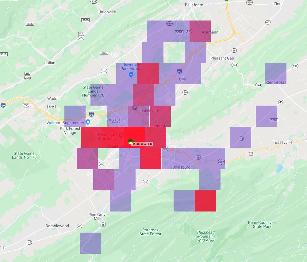 Packets heard by K3ROG-10 in Jan 2020